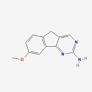 molecular formula C12H11N3O B13704664 8-Methoxy-5H-indeno[1,2-d]pyrimidin-2-amine 