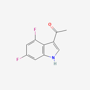 molecular formula C10H7F2NO B13704675 3-Acetyl-4,6-difluoroindole 