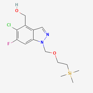 molecular formula C14H20ClFN2O2Si B13704694 5-Chloro-6-fluoro-1-[[2-(trimethylsilyl)ethoxy]methyl]indazole-4-methanol 