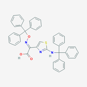molecular formula C43H33N3O3S B137047 (E)-2-(三苯甲氧基亚氨基氧)-2-[2-(三苯甲胺)噻唑-4-基]乙酸 CAS No. 69689-81-2