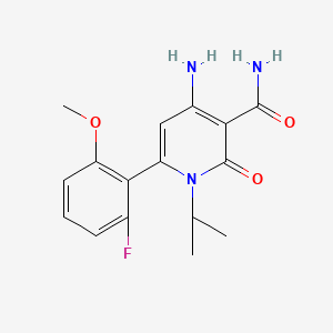 4-Amino-6-(2-fluoro-6-methoxyphenyl)-1-isopropyl-2-oxo-1,2-dihydropyridine-3-carboxamide