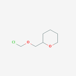 molecular formula C7H13ClO2 B13704733 2-[(Chloromethoxy)methyl]tetrahydro-2H-pyran 