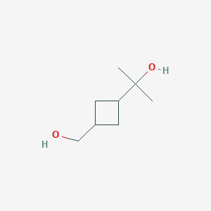 molecular formula C8H16O2 B13704748 2-(3-(Hydroxymethyl)cyclobutyl)propan-2-ol 