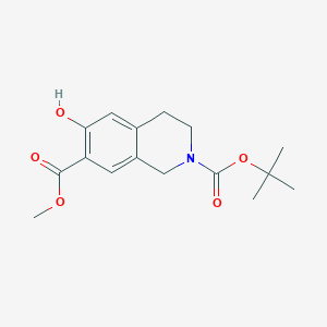 molecular formula C16H21NO5 B13704751 Methyl 2-Boc-6-hydroxy-1,2,3,4-tetrahydroisoquinoline-7-carboxylate 