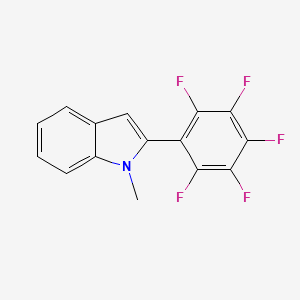 molecular formula C15H8F5N B13704762 1-Methyl-2-(perfluorophenyl)indole 