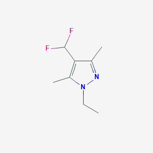 molecular formula C8H12F2N2 B13704784 4-(Difluoromethyl)-1-ethyl-3,5-dimethyl-1H-pyrazole 