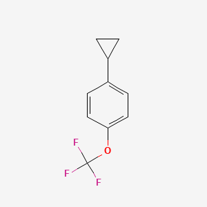 molecular formula C10H9F3O B13704785 1-Cyclopropyl-4-(trifluoromethoxy)benzene 