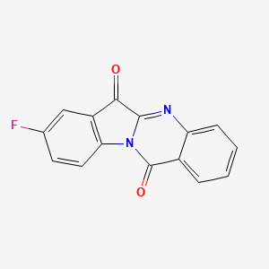 molecular formula C15H7FN2O2 B13704793 8-Fluoroindolo[2,1-b]quinazoline-6,12-dione 