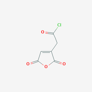 molecular formula C6H3ClO4 B13704807 2-(2,5-Dioxo-2,5-dihydro-3-furyl)acetyl Chloride 