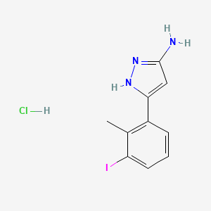 molecular formula C10H11ClIN3 B13704852 3-Amino-5-(3-iodo-2-methylphenyl)pyrazole Hydrochloride 