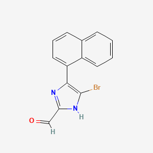 molecular formula C14H9BrN2O B13704901 5-Bromo-4-(1-naphthyl)imidazole-2-carbaldehyde 