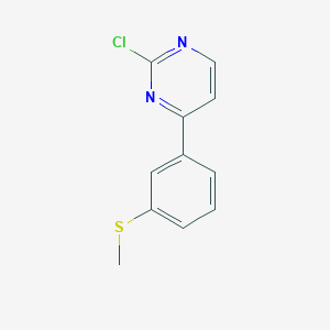 molecular formula C11H9ClN2S B13704905 2-Chloro-4-(3-(methylthio)phenyl)pyrimidine 