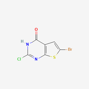 molecular formula C6H2BrClN2OS B13704911 6-Bromo-2-chlorothieno[2,3-d]pyrimidin-4(1H)-one 