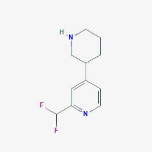 2-(Difluoromethyl)-4-(3-piperidyl)pyridine