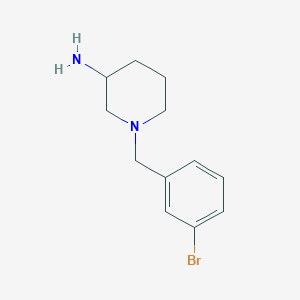 molecular formula C12H17BrN2 B1370492 1-[(3-Bromophenyl)methyl]piperidin-3-amine 