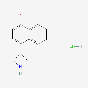 molecular formula C13H13ClFN B13704924 3-(4-Fluoro-1-naphthyl)azetidine Hydrochloride 