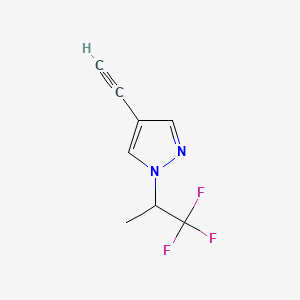 molecular formula C8H7F3N2 B13704925 4-Ethynyl-1-(1,1,1-trifluoro-2-propyl)pyrazole 