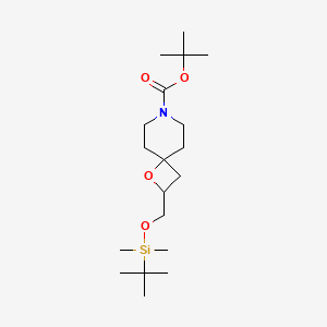 molecular formula C19H37NO4Si B13704953 7-Boc-2-[(tert-butyldimethylsilyloxy)methyl]-1-oxa-7-azaspiro[3.5]nonane 