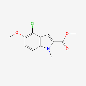 molecular formula C12H12ClNO3 B13704957 Methyl 4-Chloro-5-methoxy-1-methyl-1H-indole-2-carboxylate 