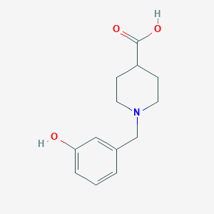 molecular formula C13H17NO3 B1370496 1-(3-Hydroxybenzyl)piperidine-4-carboxylic acid 