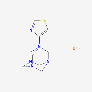 molecular formula C9H14BrN5S B13704970 1-(4-Thiazolyl)-1,3,5,7-tetraazaadamantan-1-ium Bromide 