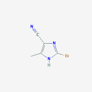 molecular formula C5H4BrN3 B13704988 2-Bromo-4-methyl-1H-imidazole-5-carbonitrile 