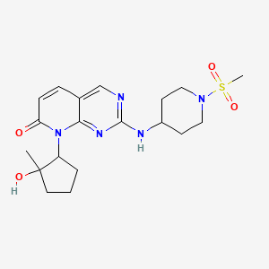 molecular formula C19H27N5O4S B13705007 8-[(1R,2R)-2-Hydroxy-2-methylcyclopentyl]-2-[[1-(methylsulfonyl)-4-piperidyl]amino]pyrido[2,3-d]pyrimidin-7(8H)-one 