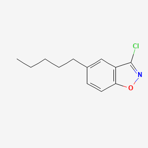 molecular formula C12H14ClNO B13705024 3-Chloro-5-pentylbenzisoxazole 