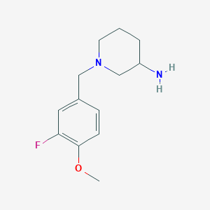 1-[(3-Fluoro-4-methoxyphenyl)methyl]piperidin-3-amine