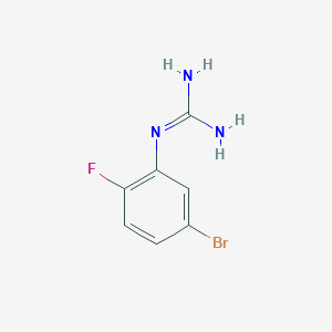 molecular formula C7H7BrFN3 B13705049 1-(5-Bromo-2-fluorophenyl)guanidine 