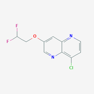 molecular formula C10H7ClF2N2O B13705058 8-Chloro-3-(2,2-difluoroethoxy)-1,5-naphthyridine 