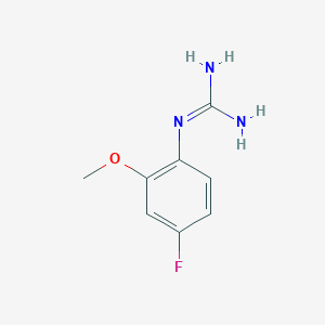 molecular formula C8H10FN3O B13705061 1-(4-Fluoro-2-methoxyphenyl)guanidine 