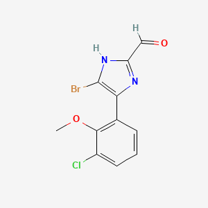 5-Bromo-4-(3-chloro-2-methoxyphenyl)imidazole-2-carbaldehyde