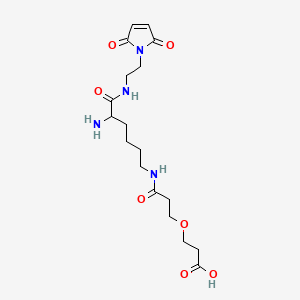 molecular formula C18H28N4O7 B13705084 N-(PEG1-acid)-L-Lysine-amido-Mal TFA salt 