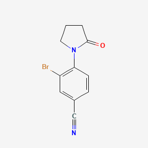 molecular formula C11H9BrN2O B13705090 3-Bromo-4-(2-oxo-1-pyrrolidinyl)benzonitrile 