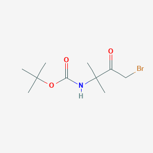 molecular formula C10H18BrNO3 B13705109 1-Bromo-3-(Boc-amino)-3-methyl-2-butanone 