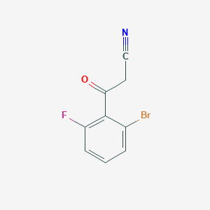 molecular formula C9H5BrFNO B13705116 3-(2-Bromo-6-fluorophenyl)-3-oxopropanenitrile 