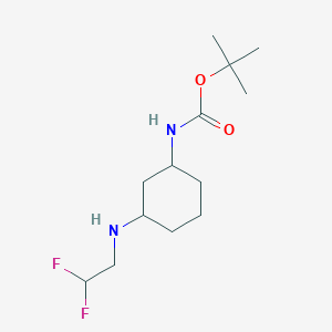 molecular formula C13H24F2N2O2 B13705118 tert-Butyl (3-((2,2-difluoroethyl)amino)cyclohexyl)carbamate 