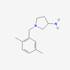 molecular formula C13H20N2 B1370512 1-[(2,5-Dimethylphenyl)methyl]pyrrolidin-3-amine 