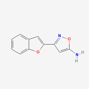 molecular formula C11H8N2O2 B13705134 3-(Benzofuran-2-yl)isoxazol-5-amine 