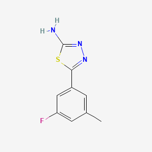 molecular formula C9H8FN3S B13705136 2-Amino-5-(3-fluoro-5-methylphenyl)-1,3,4-thiadiazole 