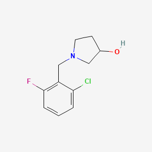 molecular formula C11H13ClFNO B1370515 1-(2-Chloro-6-fluoro-benzyl)-pyrrolidin-3-ol CAS No. 1044770-04-8