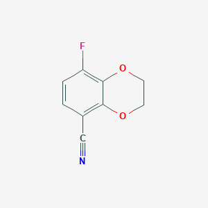 molecular formula C9H6FNO2 B13705164 8-Fluoro-2,3-dihydrobenzo[b][1,4]dioxine-5-carbonitrile 