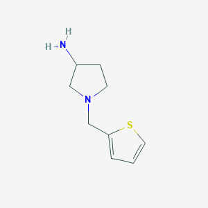 molecular formula C9H14N2S B1370517 1-(Thiophen-2-ylmethyl)pyrrolidin-3-amine 