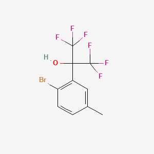 molecular formula C10H7BrF6O B13705176 2-(2-Bromo-5-methylphenyl)-1,1,1,3,3,3-hexafluoropropan-2-ol CAS No. 71401-76-8