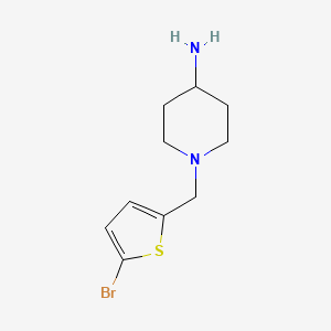 molecular formula C10H15BrN2S B1370518 1-[(5-Bromothiophen-2-yl)methyl]piperidin-4-amine 