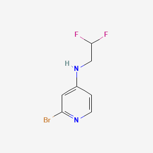 molecular formula C7H7BrF2N2 B13705192 2-Bromo-N-4-amino-(2,2-difluoroethyl)pyridine 