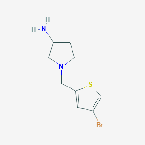 molecular formula C9H13BrN2S B1370520 1-[(4-Bromothiophen-2-yl)methyl]pyrrolidin-3-amine 