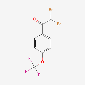 2,2-dibromo-1-[4-(trifluoromethoxy)phenyl]ethanone