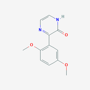 molecular formula C12H12N2O3 B13705207 3-(2,5-Dimethoxyphenyl)pyrazin-2(1H)-one 